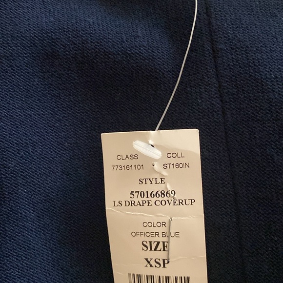 White House black market Long sleeve drape coverup New - Picture 6 of 9